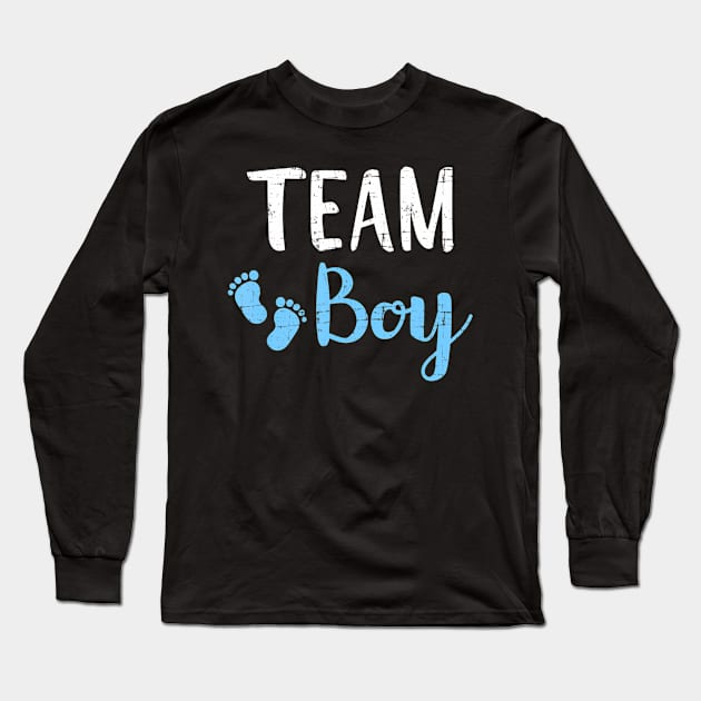 Gender reveal team boy matching family baby party supplies Long Sleeve T-Shirt by mccloysitarh